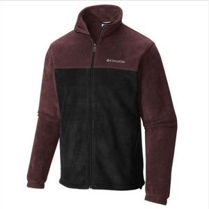 Columbia mens fleece jacket Smoked maroon / black